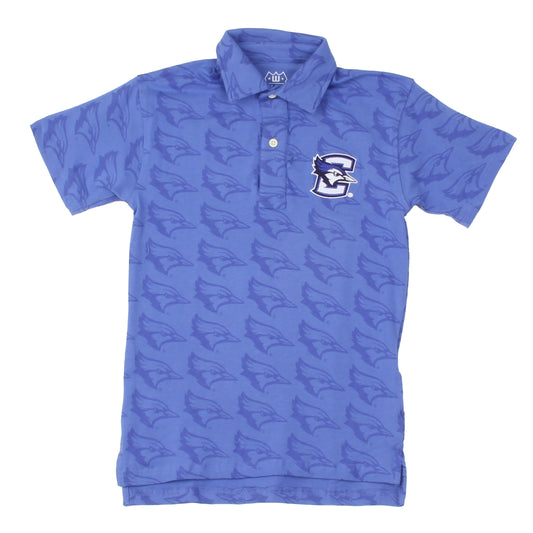 Creighton Bluejays Youth Allover Print Polo Shirt
