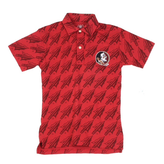 Florida State Seminoles Youth Allover Print Polo Shirt