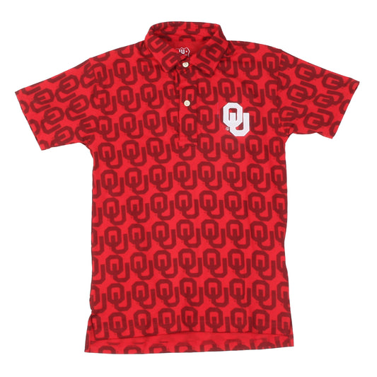 Oklahoma Sooners Youth Allover Print Polo Shirt