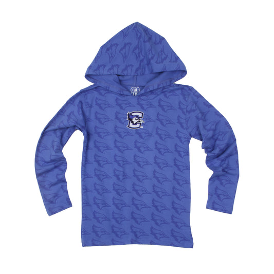 Creighton Bluejays Youth Allover Print Hoodie