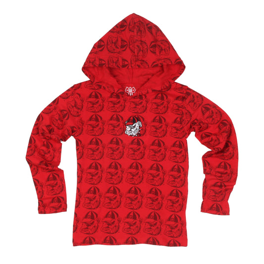 Georgia Bulldogs Youth Allover Print Hoodie