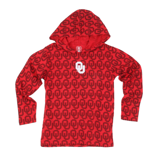 Oklahoma Sooners Youth Allover Print Hoodie