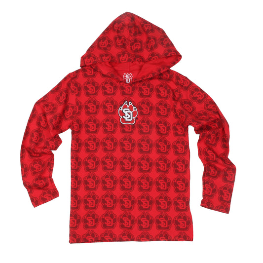South Dakota Coyotes Youth Allover Print Hoodie