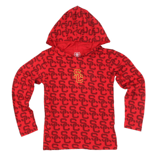 USC Trojans Youth Allover Print Hoodie