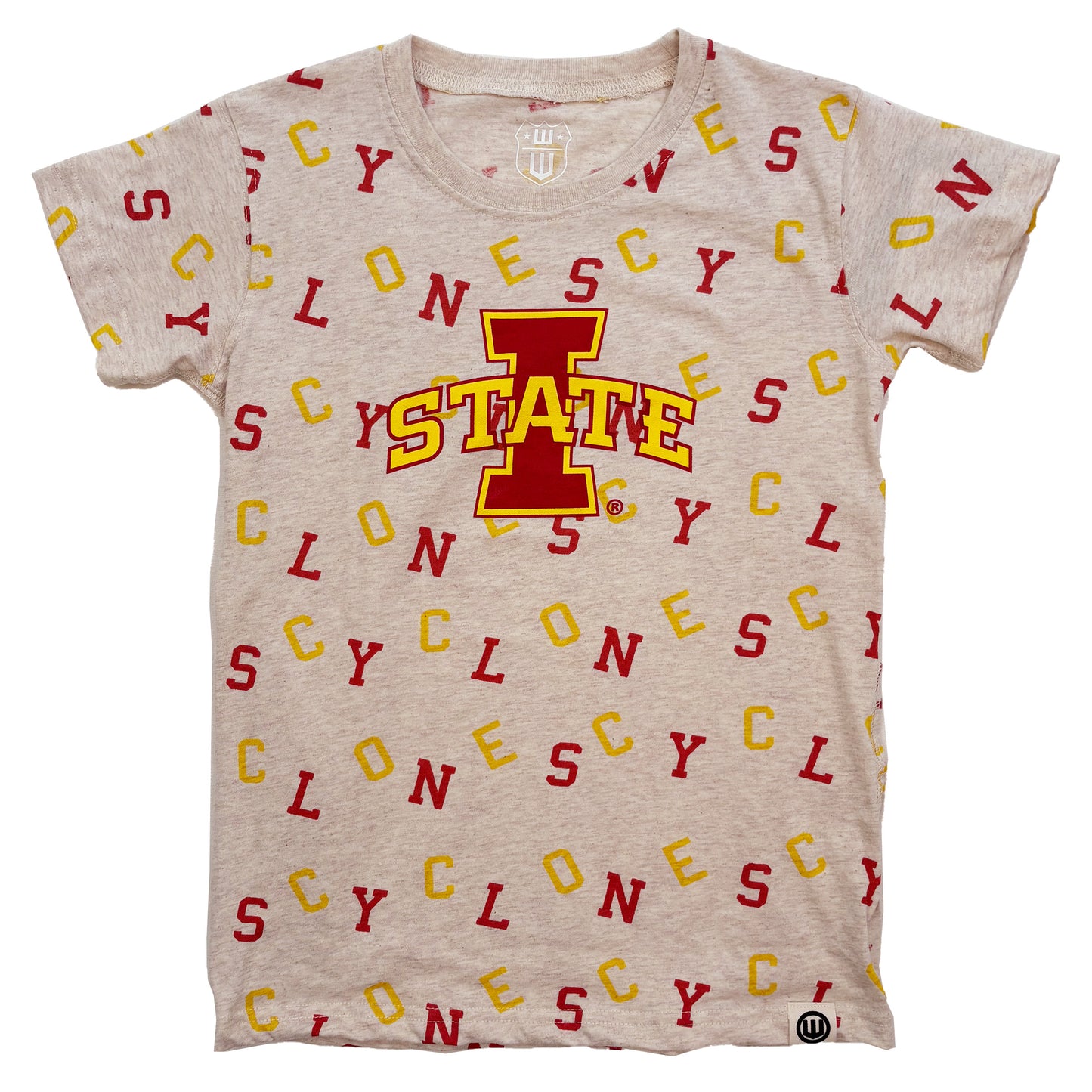 Iowa State Cyclones Youth Girls Allover Print Team SS Tee