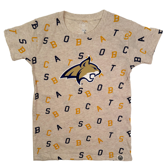 Montana State Bobcats Youth Girls Allover Print Team SS Tee