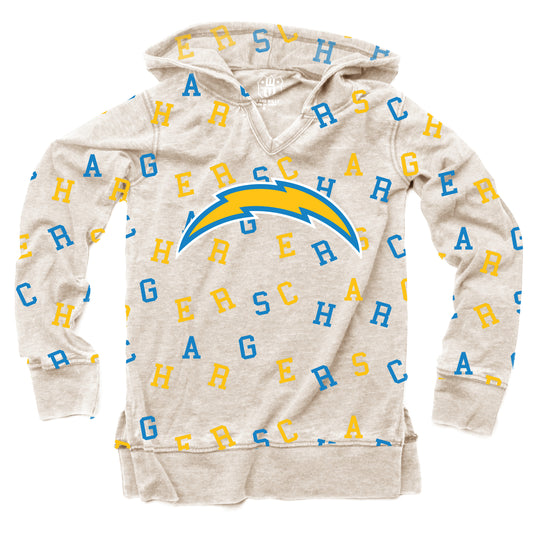 Los Angeles Chargers NFL Youth Girls Allover Print Team Hoodie