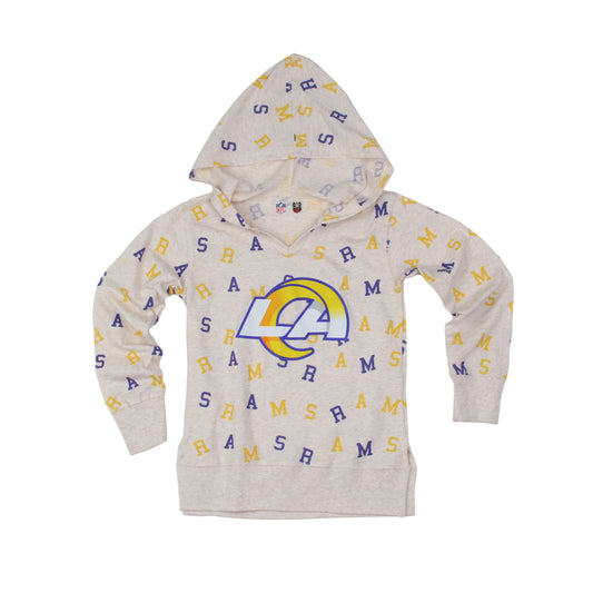 Los Angeles Rams NFL Youth Girls Allover Print Team Hoodie