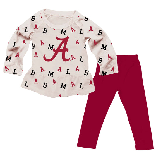 Alabama Crimson Tide Infant Allover Team Set