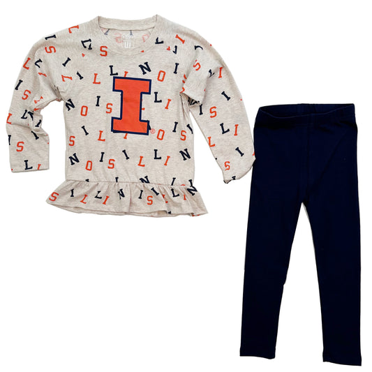 Illinois Fighting Illini Infant Allover Team Set