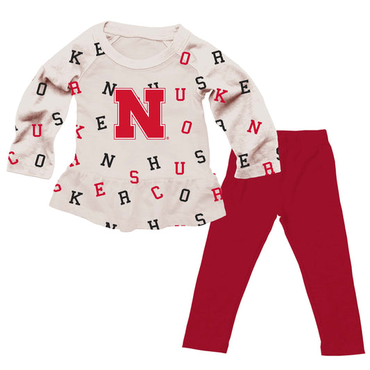Nebraska Huskers Infant Allover Team Set