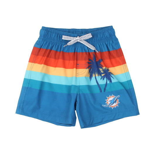 Miami Dolphins Boy's Sunset Swim Trunk