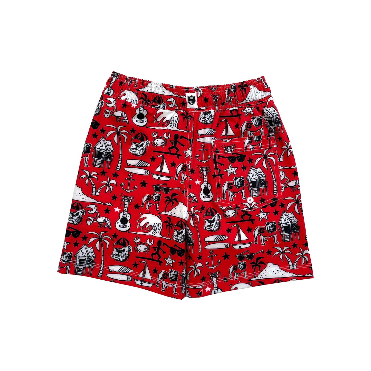 Georgia Bulldogs Youth Boys Luau Swim Trunk