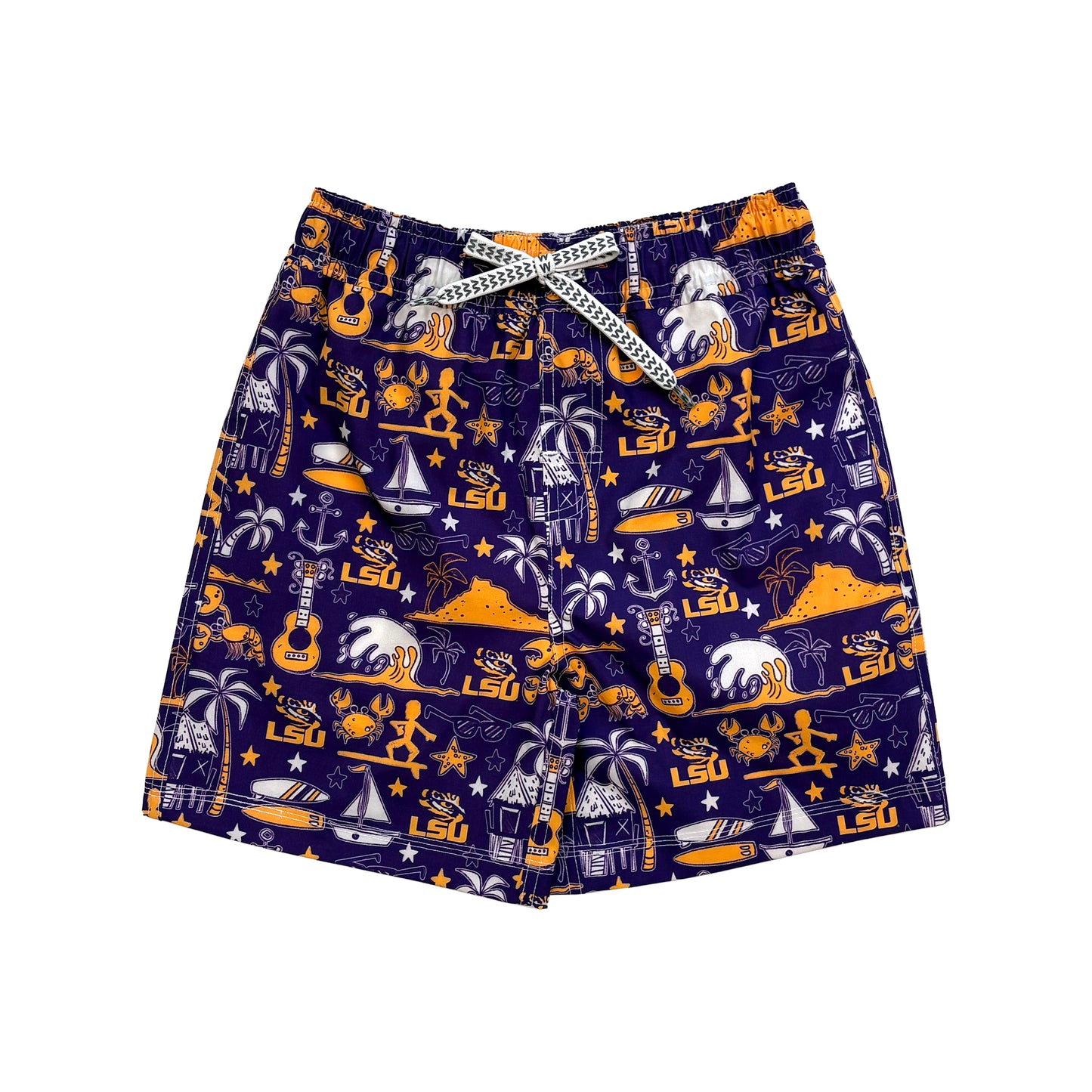 LSU Tigers Youth Boys Luau Swim Trunk