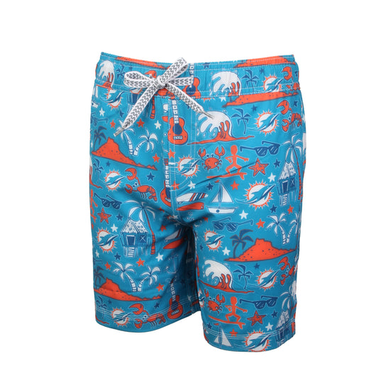 Miami Dolphins NFL Youth Boys Luau Swim Trunk