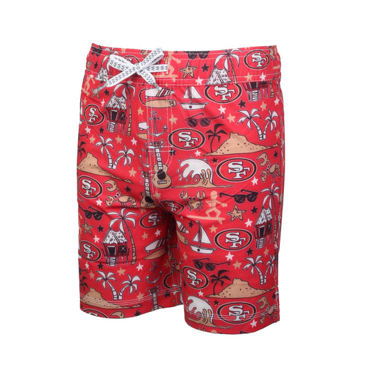 San Francisco 49ers NFL Youth Boys Luau Swim Trunk