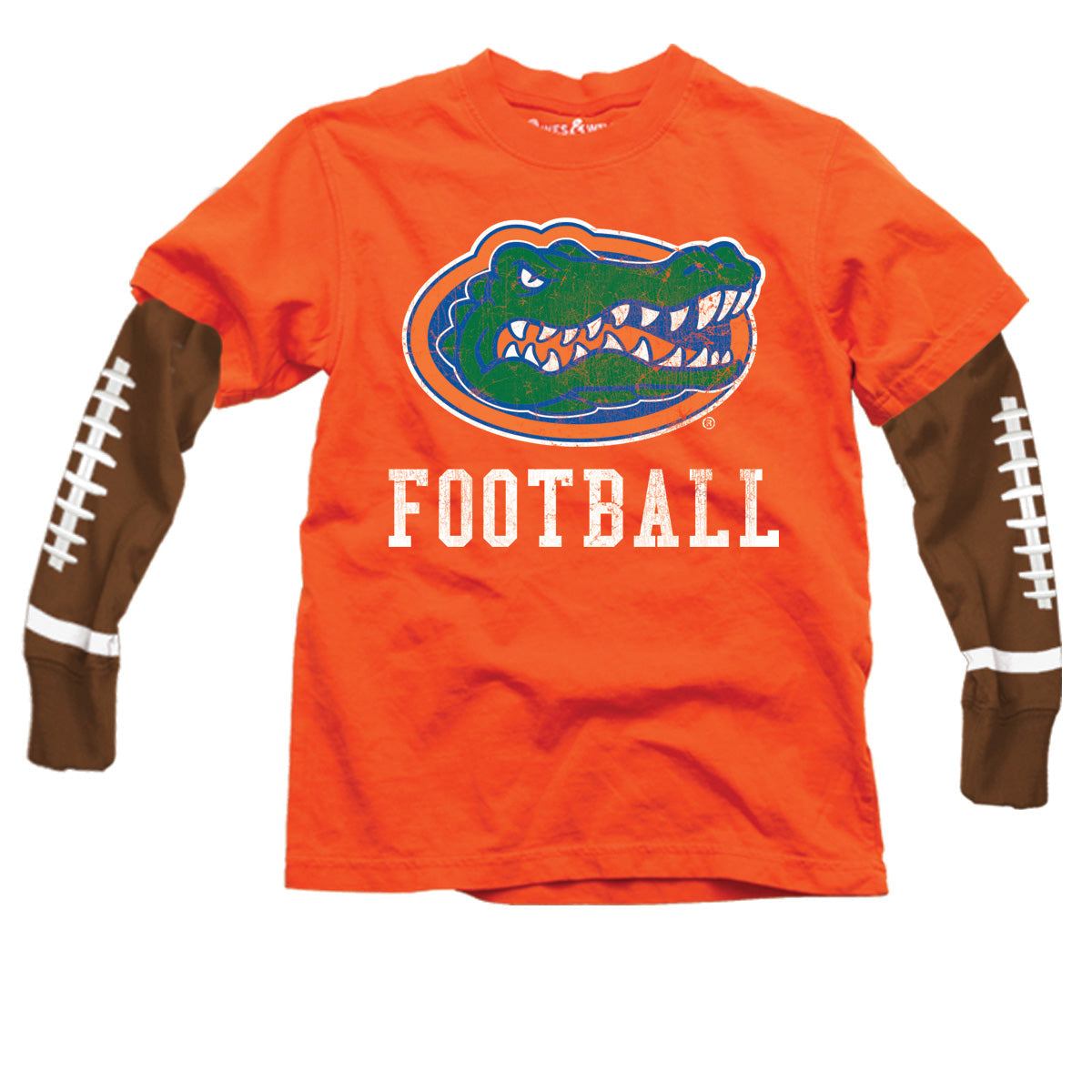 Florida Gators Youth Boys Football Sleeve Tee