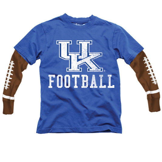 Kentucky Wildcats  Youth Football Sleeve Tee