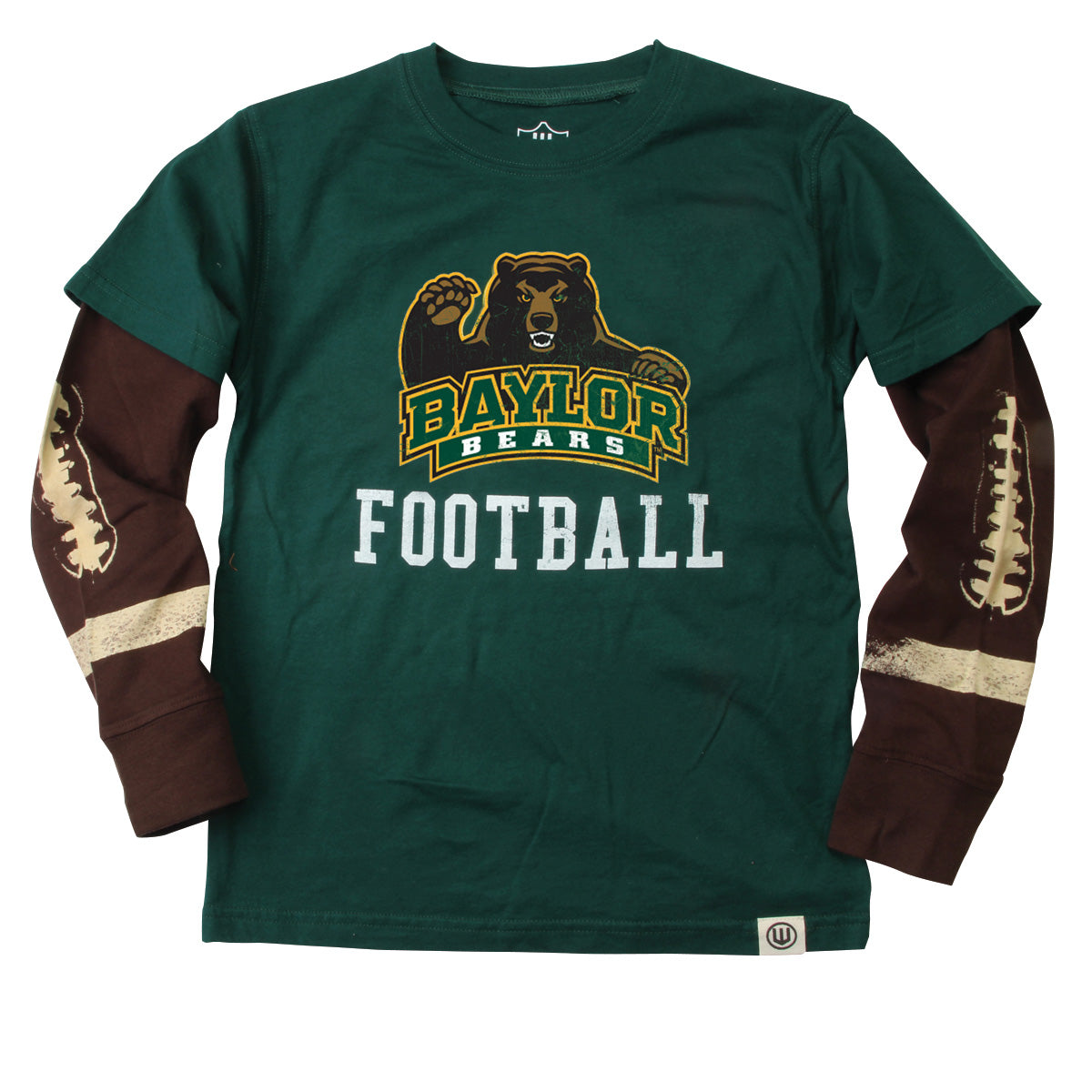 Baylor Bears Youth Boys Football Sleeve Tee