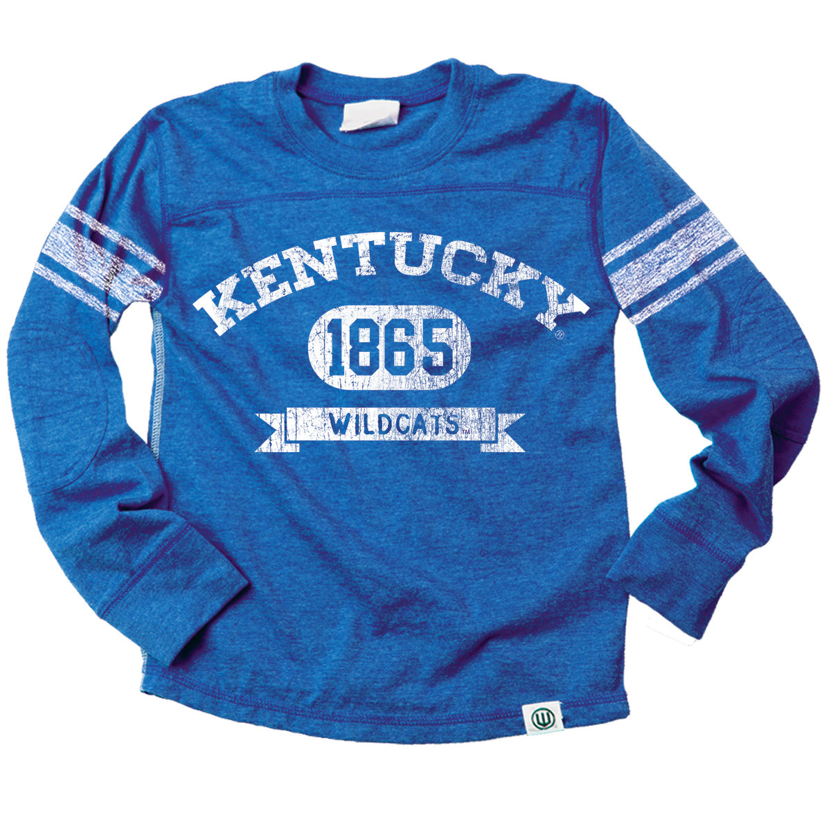 Wes & Willy Kentucky Wildcats Girls Dip Dyed Spirit Tee - 100% Cotton Blue & White Top