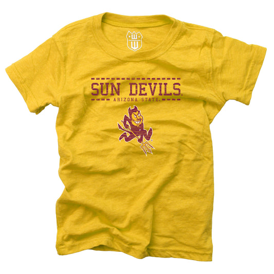 Arizona State Sun Devils NCAA Girls S/S Blended Tee - Bold Gold