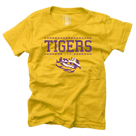 LSU Tigers NCAA Girls S/S Blended Tee - Bold Gold