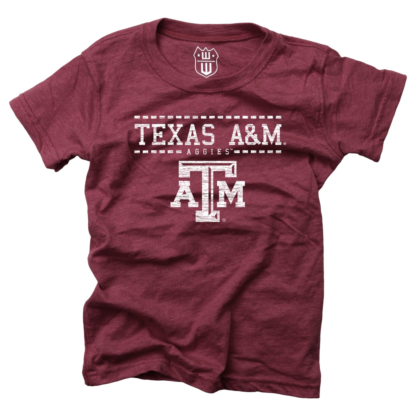 Texas A&M Aggies NCAA Girls S/S Blended Tee - TAM Maroon