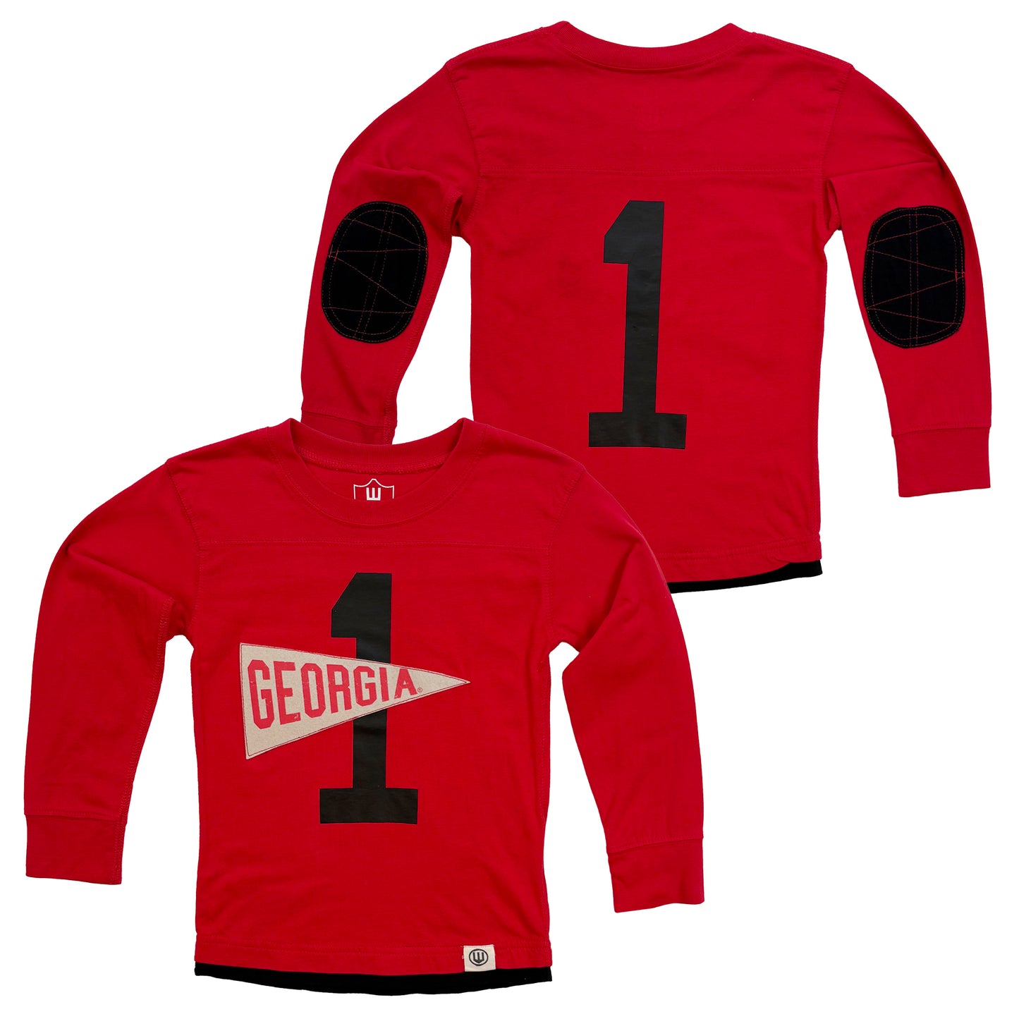 Georgia Bulldogs Youth Pennant LS Jersey