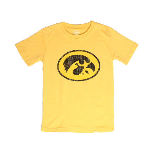 Iowa Hawkeyes Youth SS Blend Tee - Lemon