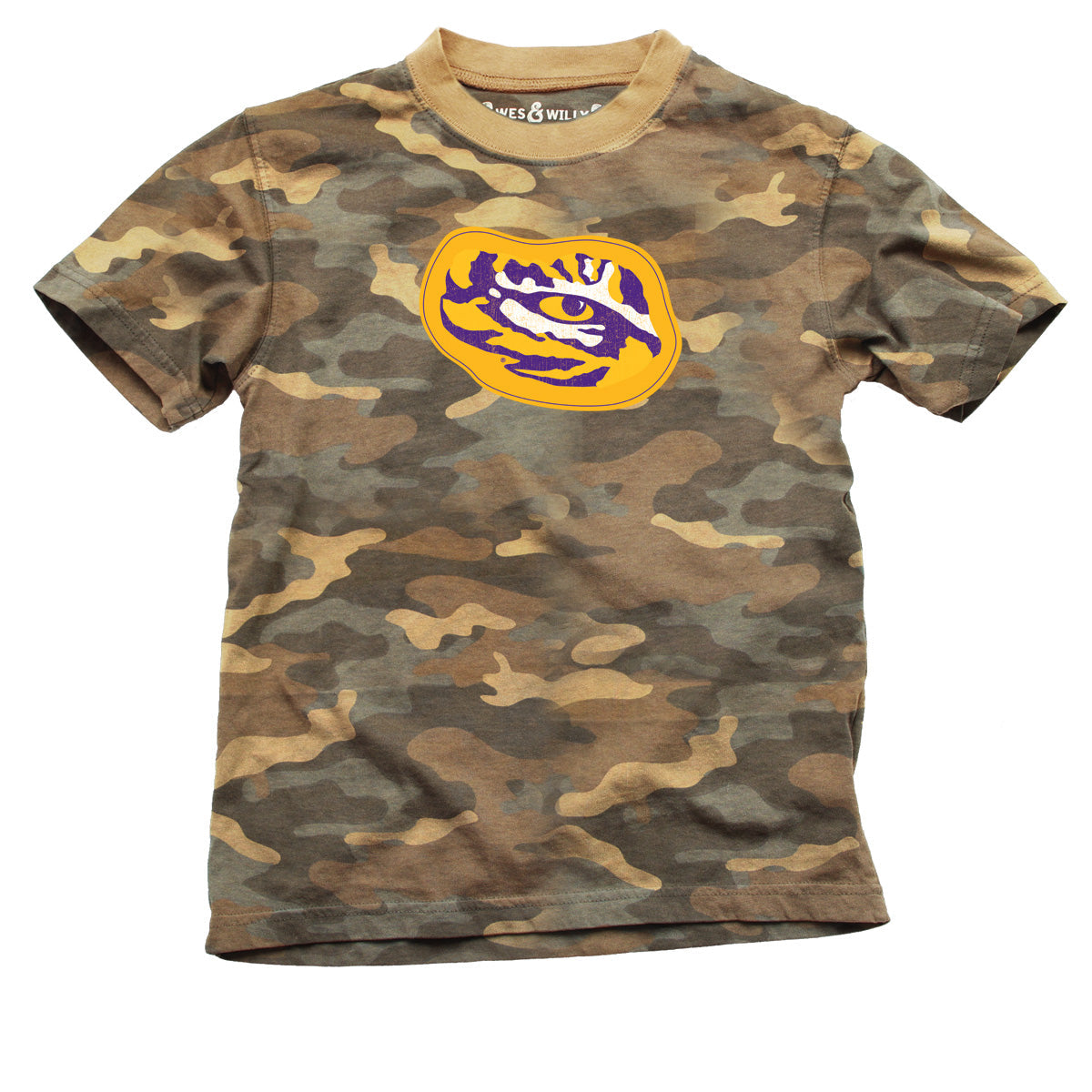 LSU Tigers Youth Boys Camo Tee