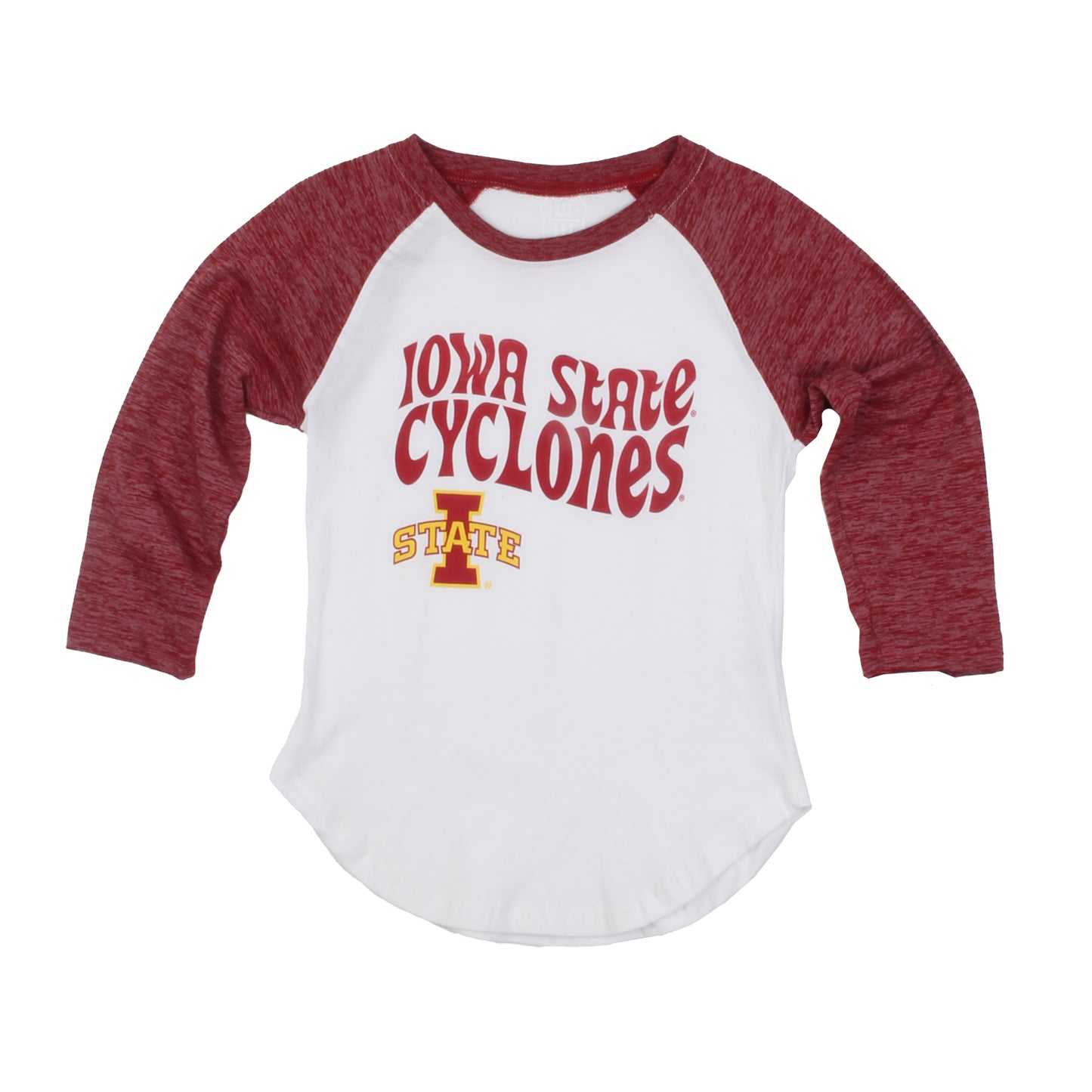 Iowa State Cyclones Youth Girls 3/4 Sleeve Raglan