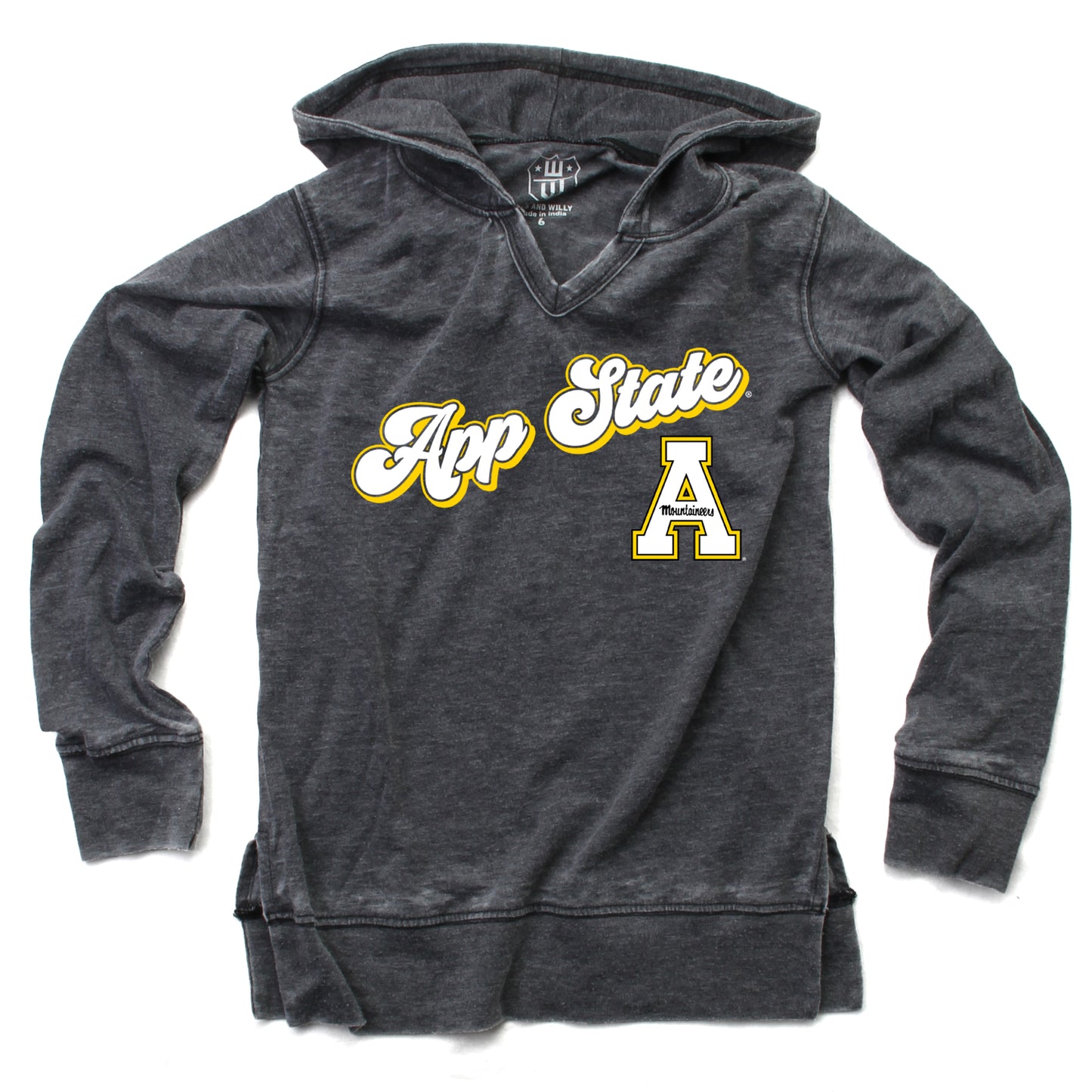 Appalachian State Mountaineers NCAA Girls VNeck Hoodie Tee
