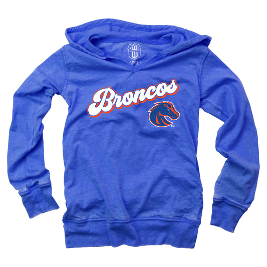 Boise State Broncos NCAA Girls VNeck Hoodie Tee