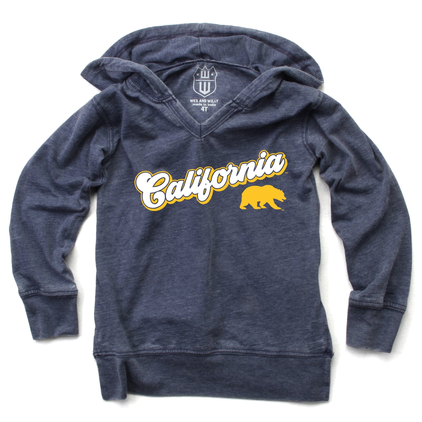 CAL Golden Bears NCAA Girls VNeck Hoodie Tee