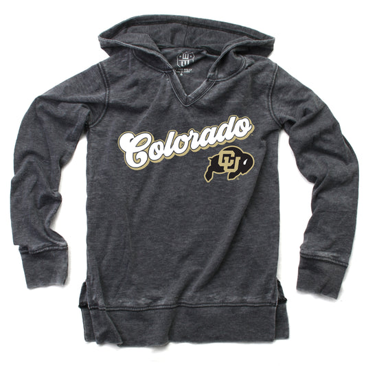 Colorado Buffaloes NCAA Girls VNeck Hoodie Tee