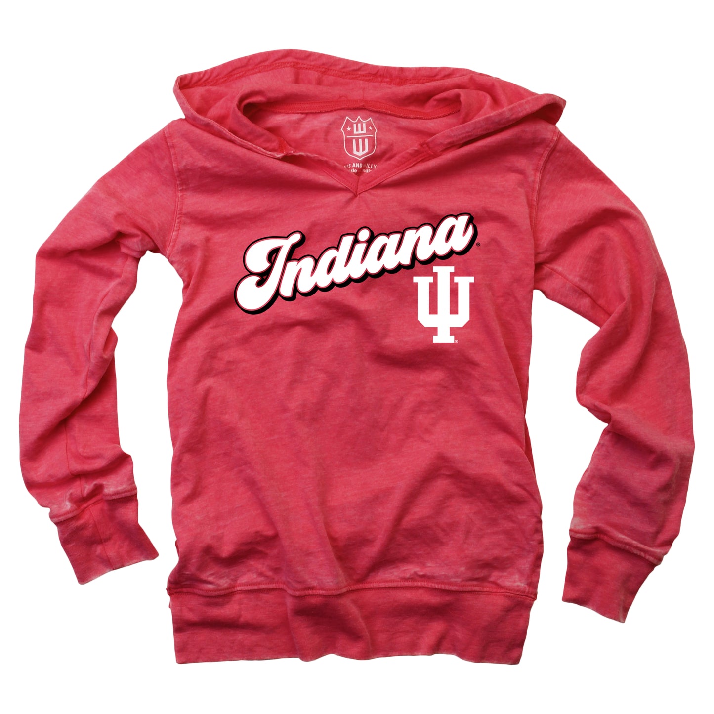 Indiana Hoosiers NCAA Girls VNeck Hoodie Tee