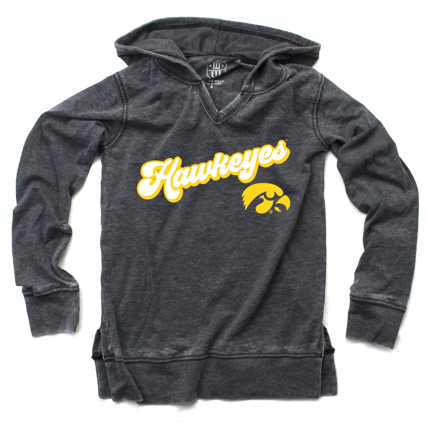 Iowa Hawkeyes NCAA Girls VNeck Hoodie Tee