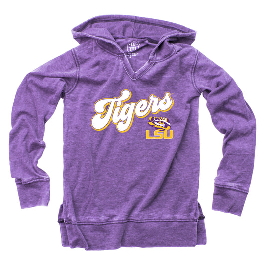 LSU Tigers NCAA Girls VNeck Hoodie Tee