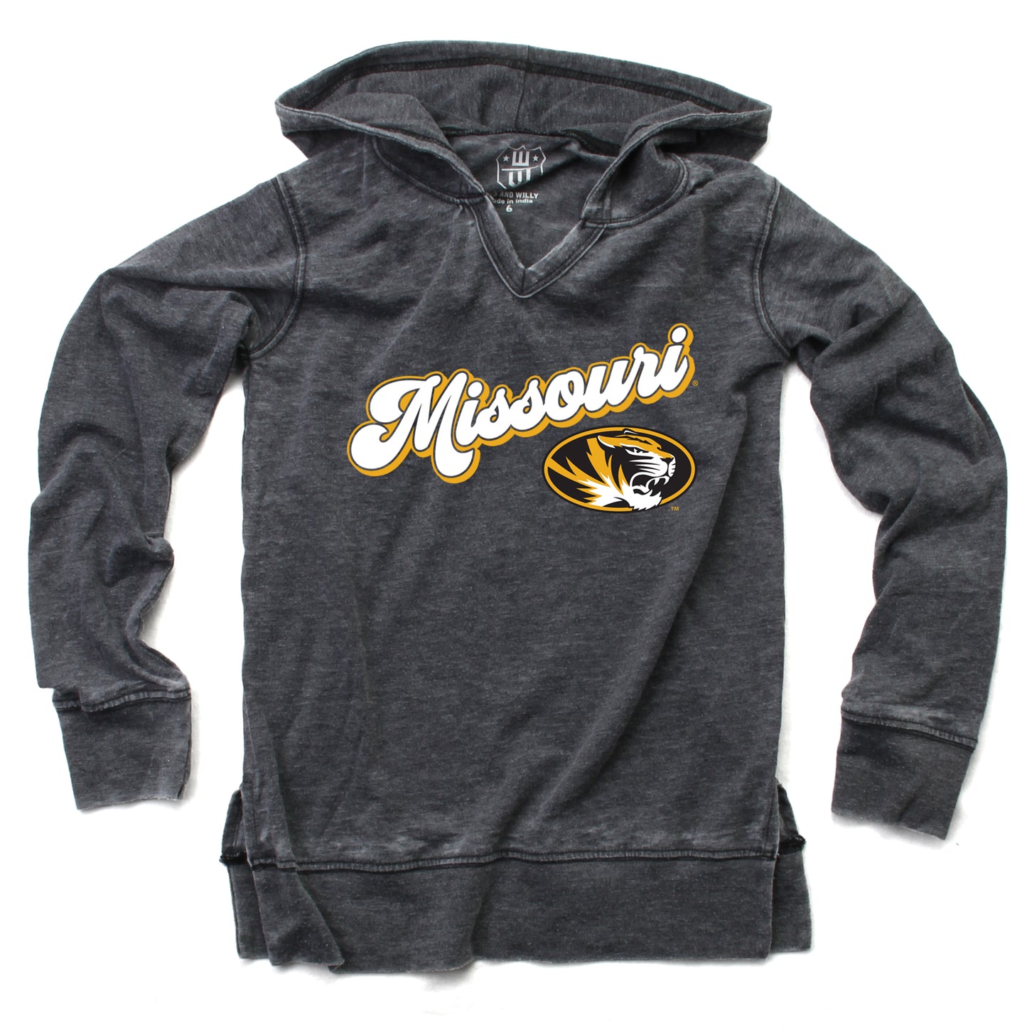 Missouri Tigers NCAA Girls VNeck Hoodie Tee