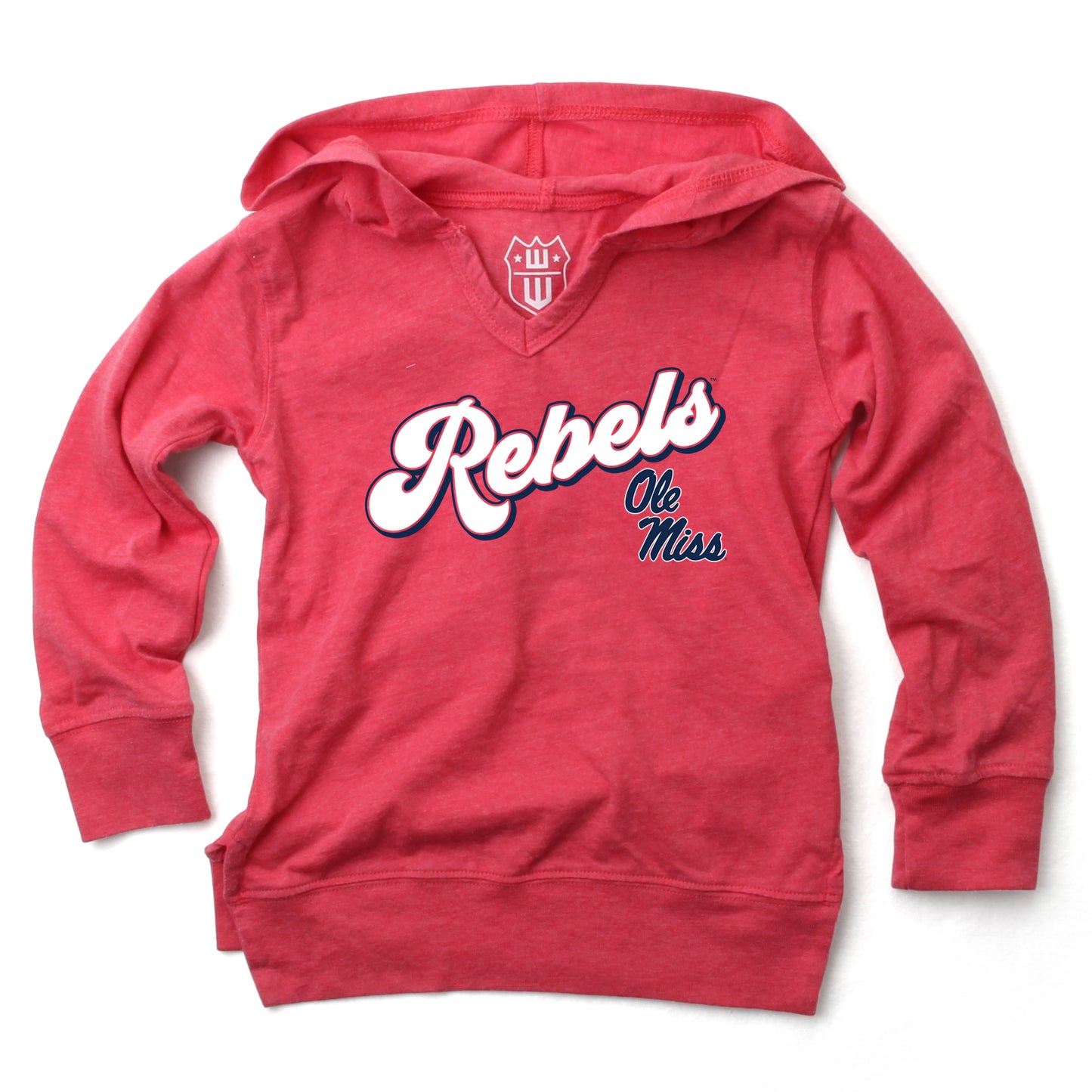 Ole Miss Rebels NCAA Girls VNeck Hoodie Tee