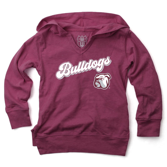 Mississippi State Bulldogs NCAA Girls VNeck Hoodie Tee