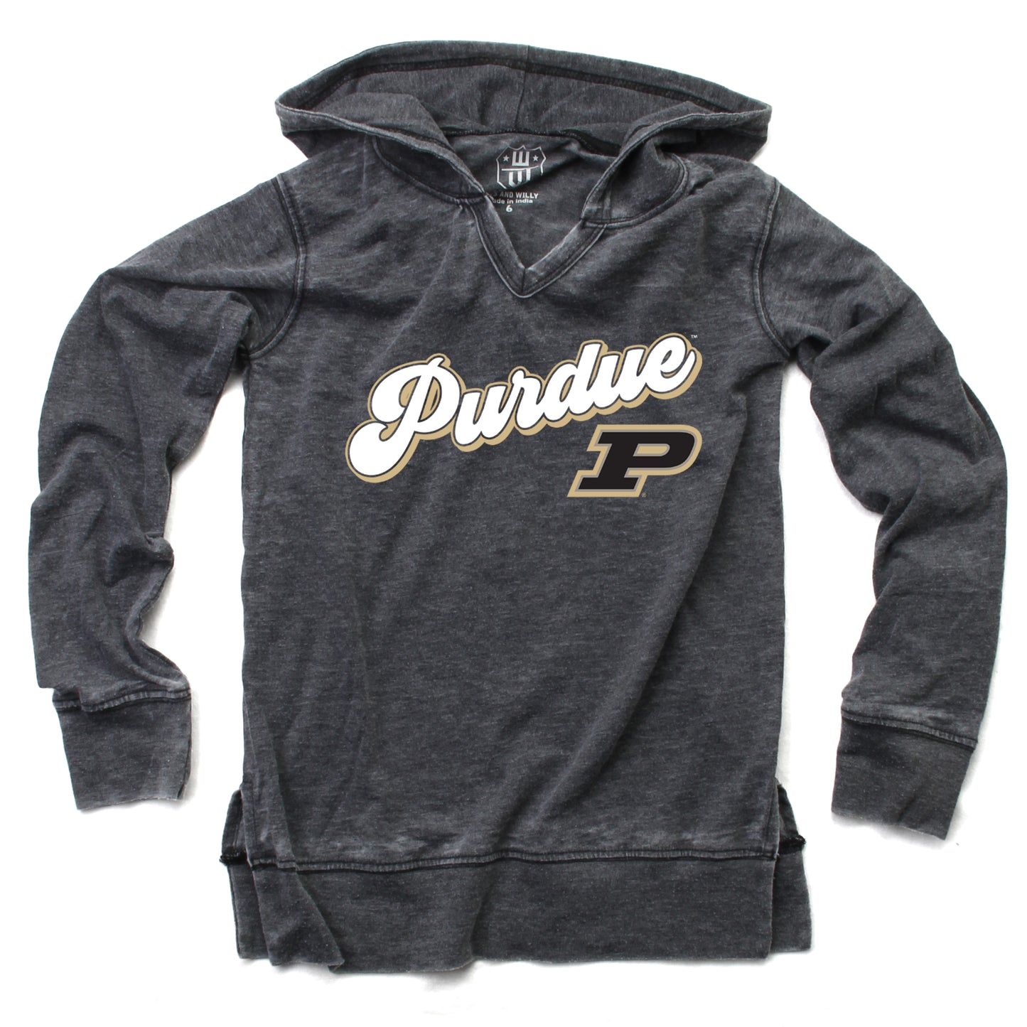 Purdue Boilermakers NCAA Girls VNeck Hoodie Tee