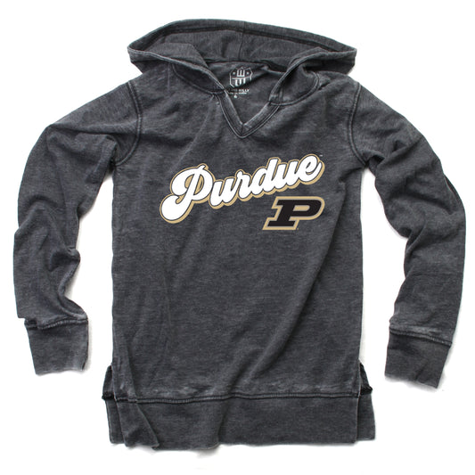 Purdue Boilermakers NCAA Girls VNeck Hoodie Tee