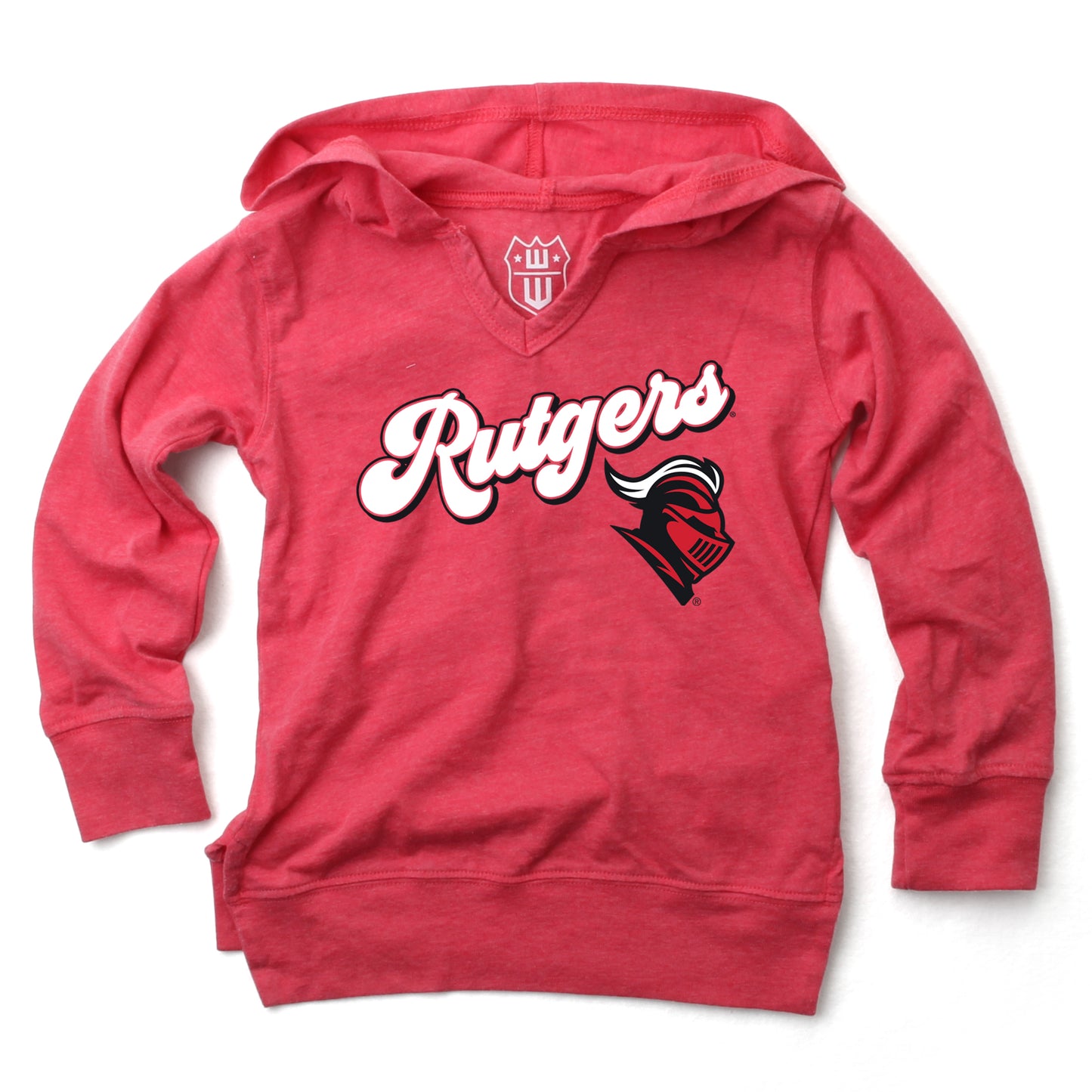 Rutgers Scarlet Knights NCAA Girls VNeck Hoodie Tee