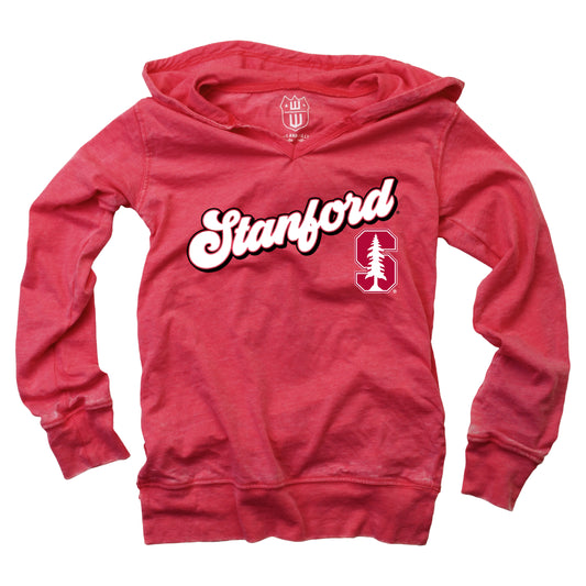 Stanford Cardinal NCAA Girls VNeck Hoodie Tee