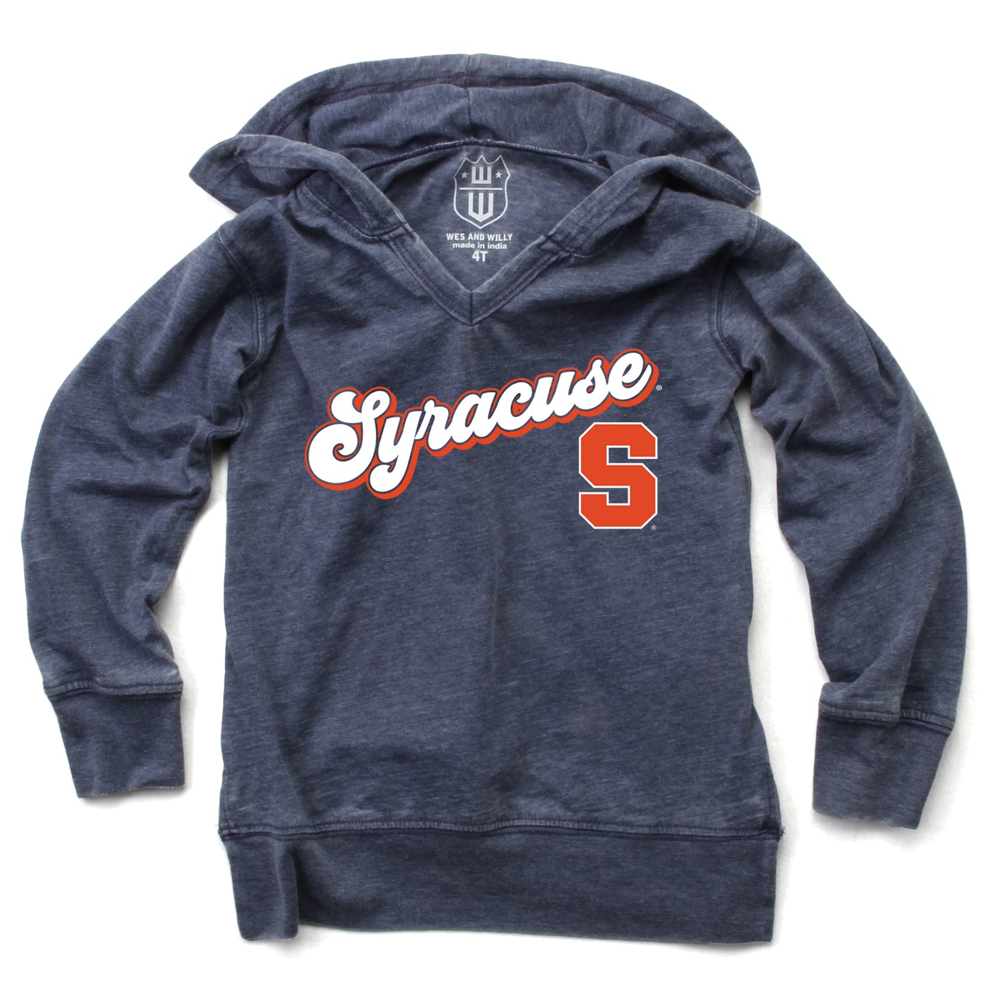 Syracuse Orange NCAA Girls VNeck Hoodie Tee