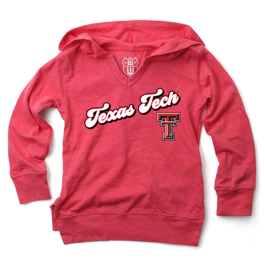 Texas Tech Red Raiders NCAA Girls VNeck Hoodie Tee