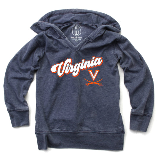 Virginia Cavaliers NCAA Girls VNeck Hoodie Tee