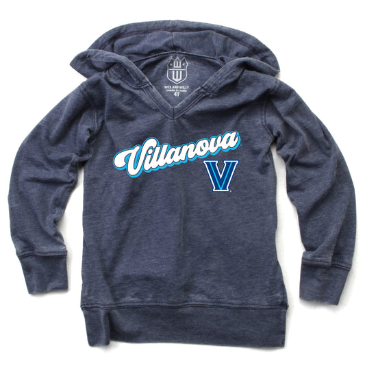 Villinova Wildcats NCAA Girls VNeck Hoodie Tee