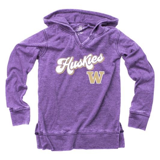 Washington Huskies NCAA Girls VNeck Hoodie Tee
